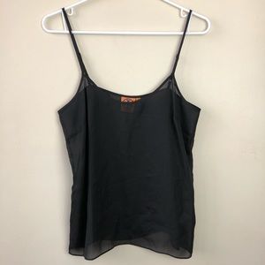 Tory Burch Size 6 Black Sheer Tank Top